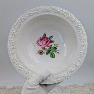 Homer Laughlin TH1 Theme Eggshell - Rose & Bud  10" Vegetable Serving Bowl